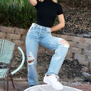 ripped boyfriend jeans